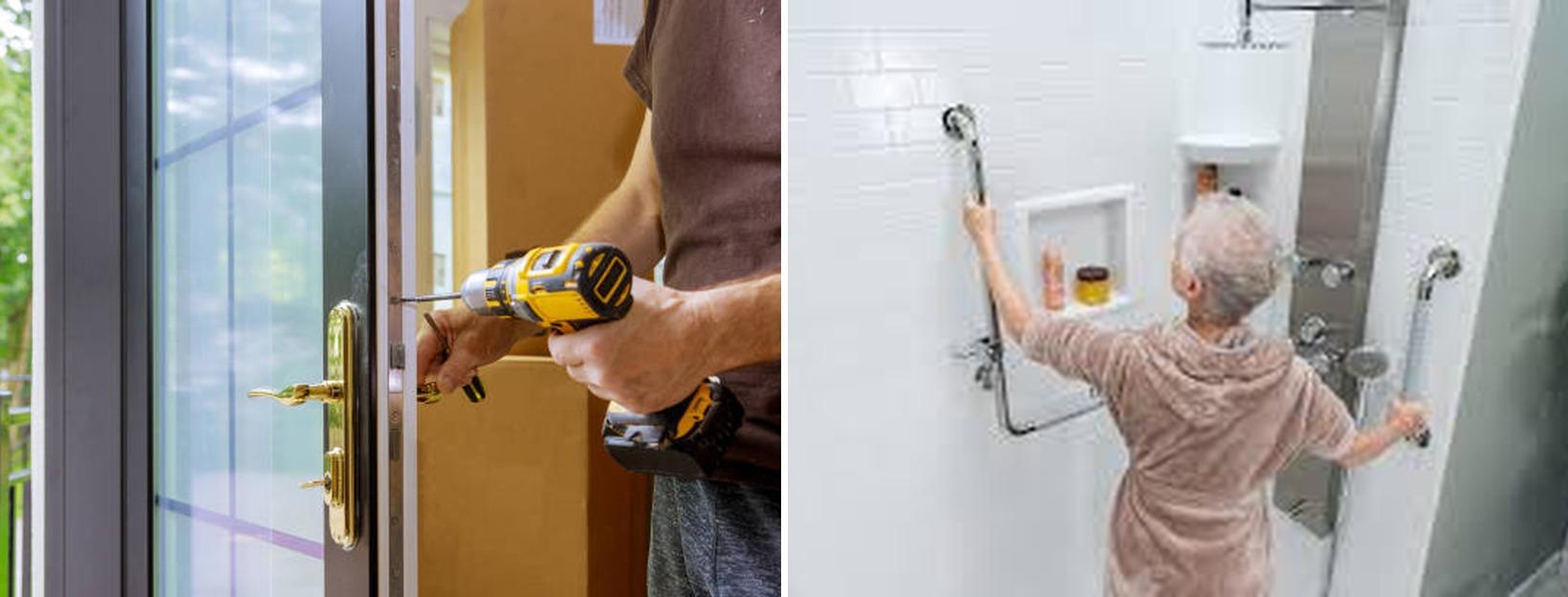 On Time Repairs technician installing door hardware
